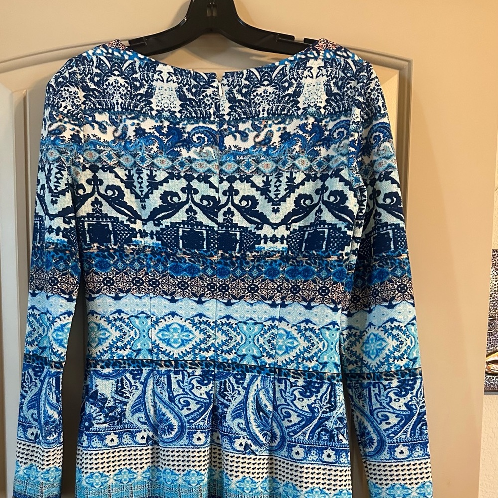 Antonio Melani blue dress with a zipper on a back.